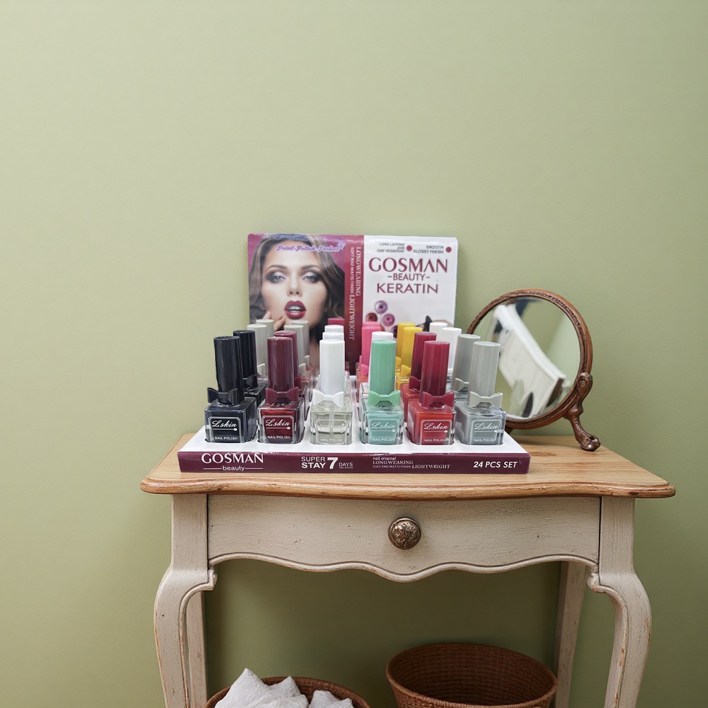 GOSMAN BEAUTY KERATIN 24-piece nail polish set lasts forever without fading details Picture