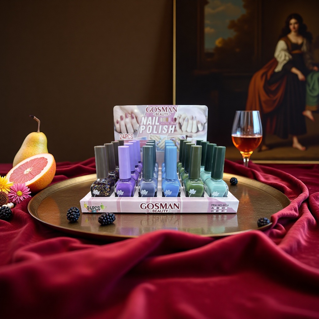 GOSMAN Beauty 24-Stick Nail Polish Set: A fashionable makeup and nail art tool combination details Picture