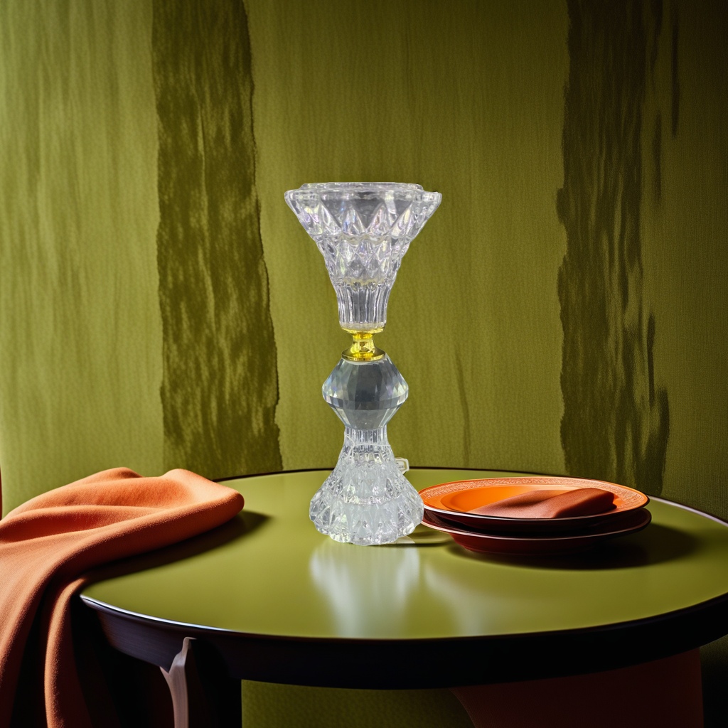 Crystal candlestick, simple Nordic-style home decoration item, living room and bedroom candlestick item 113524476