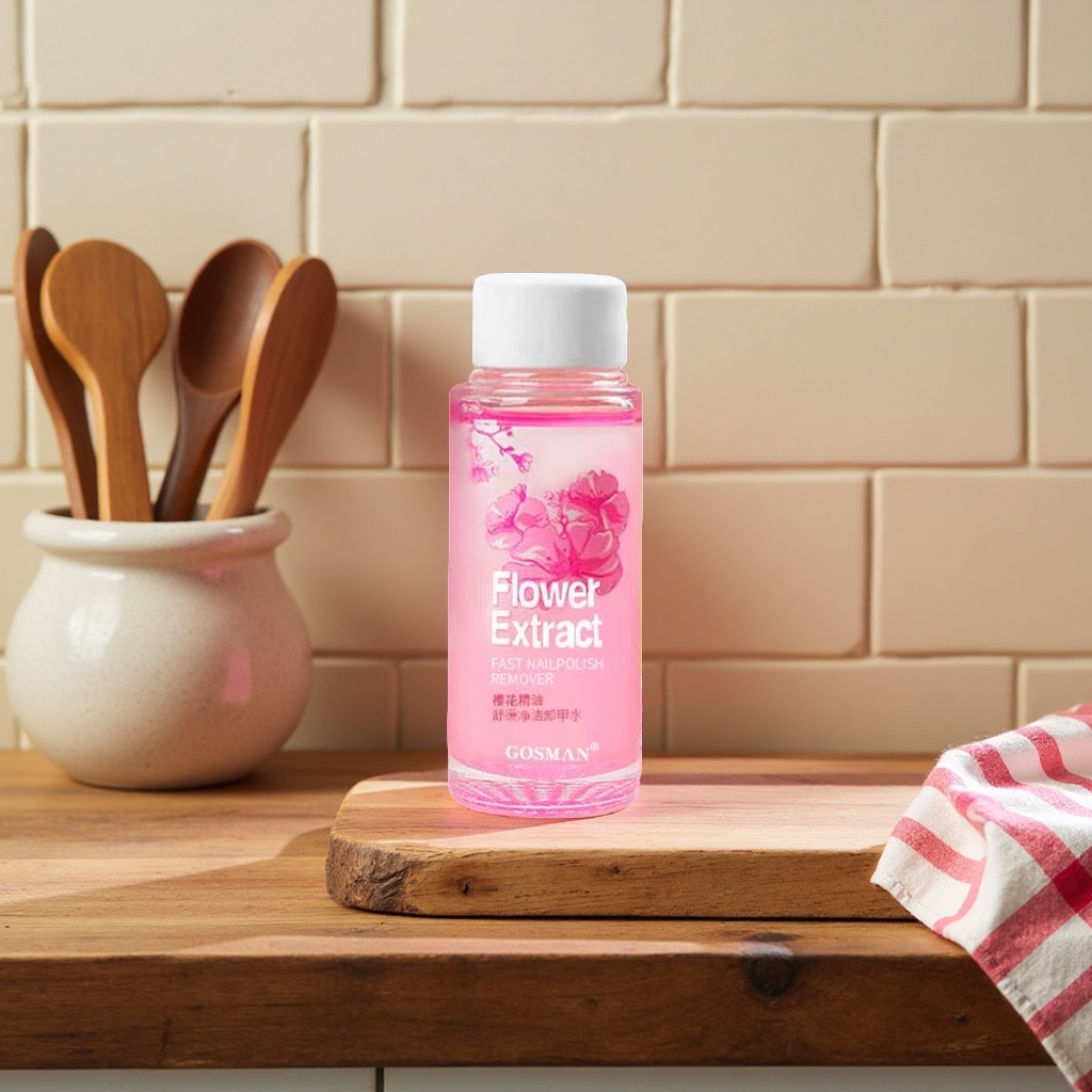Pink bottle nail polish remover details Picture