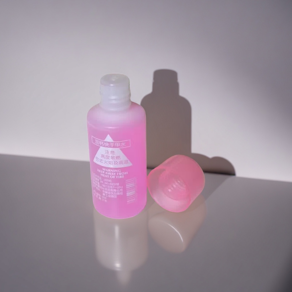 Pink bottle calcium-enriched quick-drying nail polish lotion Specification image