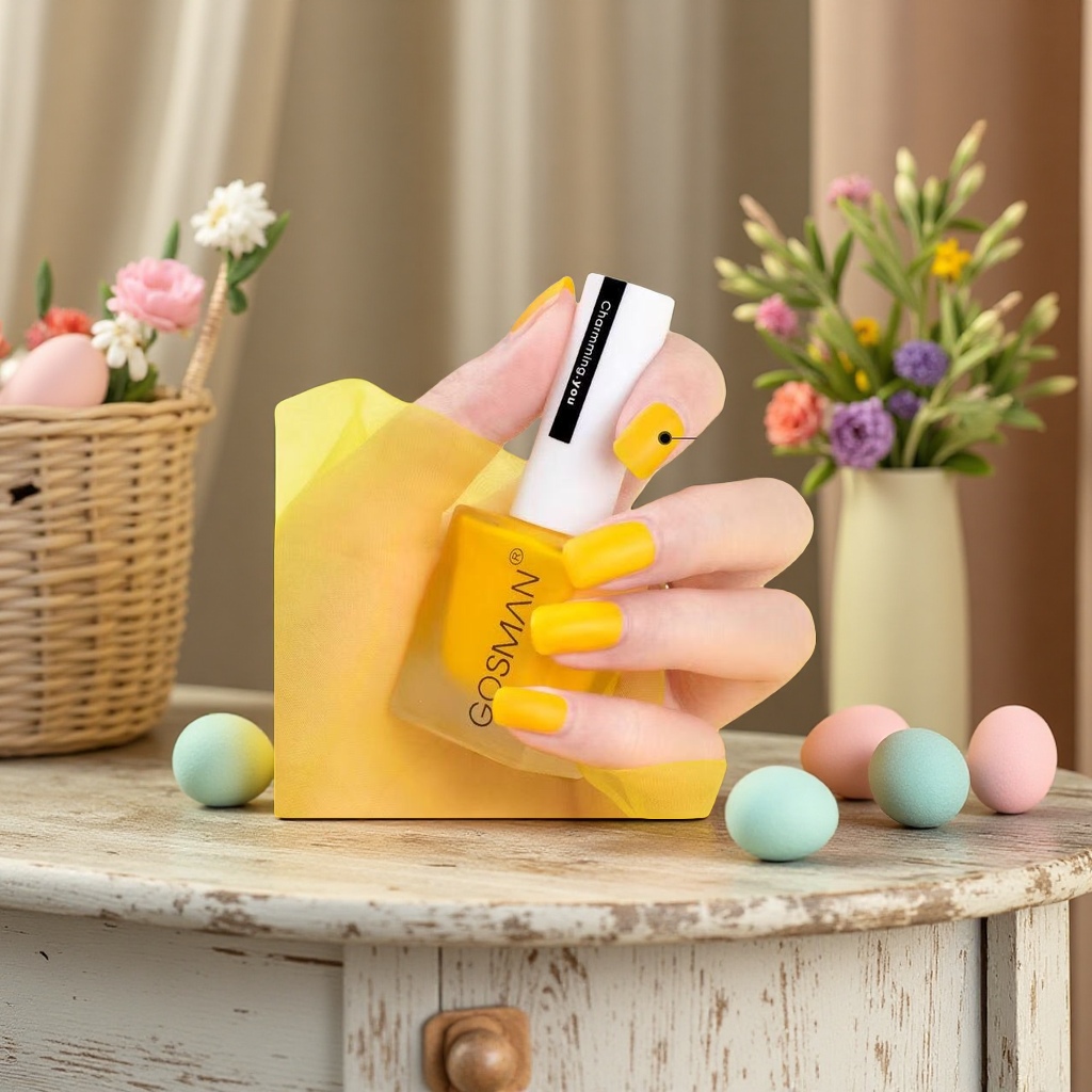 Close-up of hand nail oil: Long-lasting, non-fading, whitening, moisturizing and protecting nails