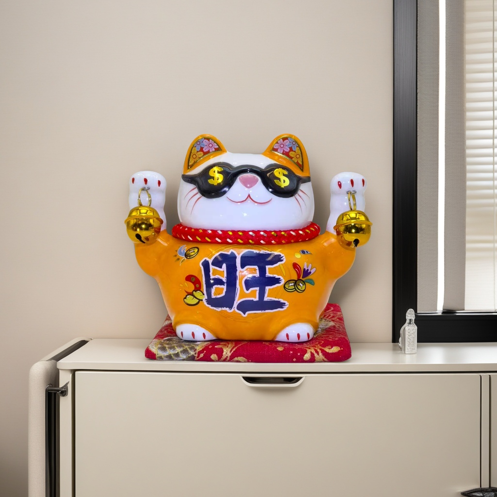 招财猫摆件客厅风水招财猫咪好运装饰品