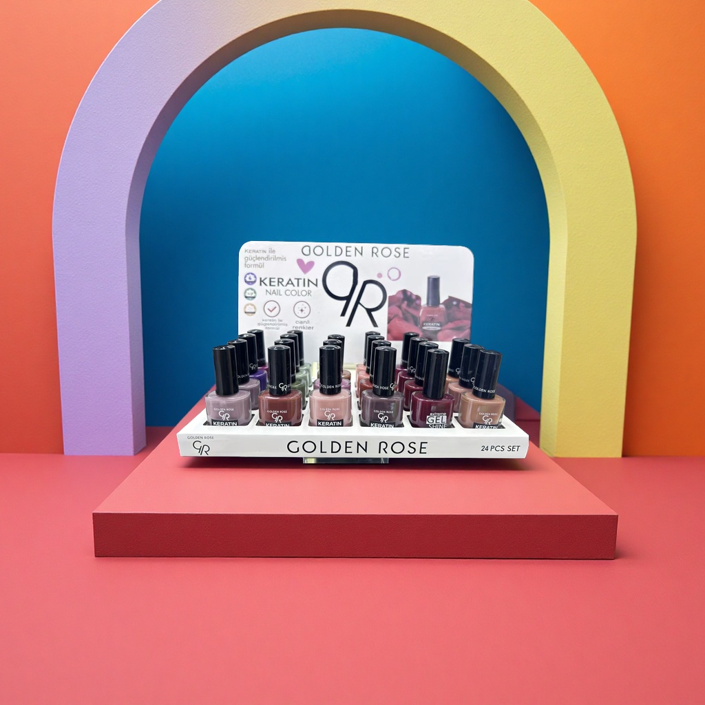 Golden Rose Keratin Nail Color 24-piece nail polish set details Picture