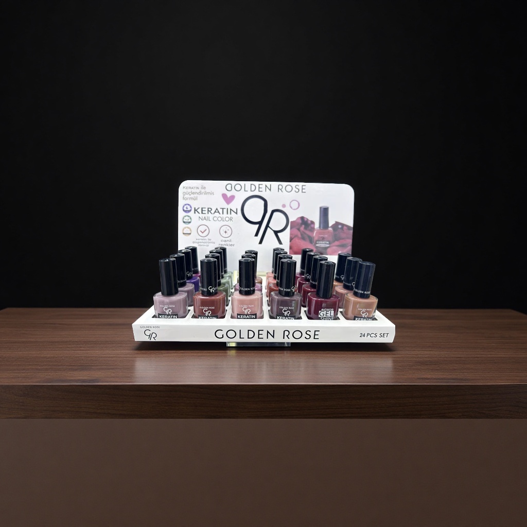 Golden Rose Keratin Nail Color 24-piece nail polish set Application Scenario