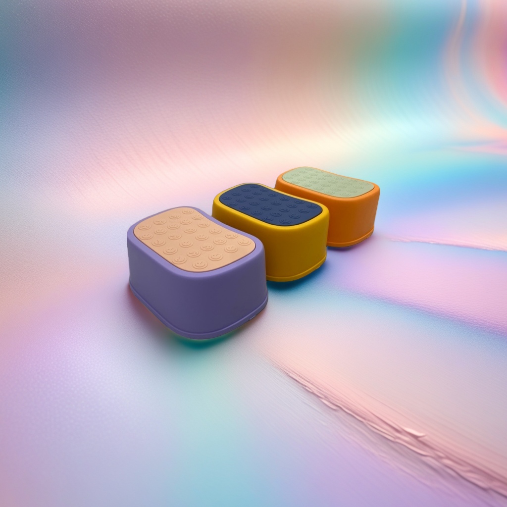 Colored plastic children's footstool, thickened anti-slip height stool Specification image