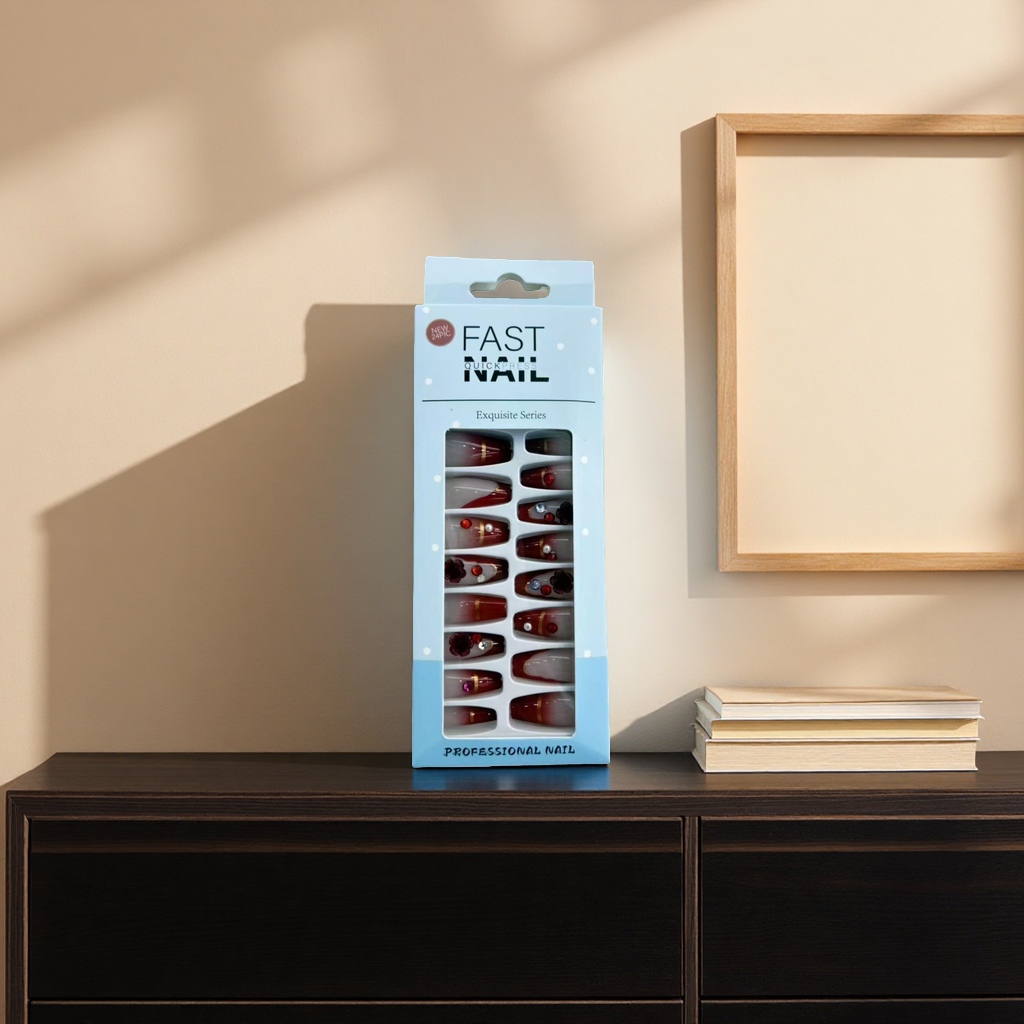 FAST NAIL Quick Nail Set 120 Nail Patches Home Nail Tool Box details Picture
