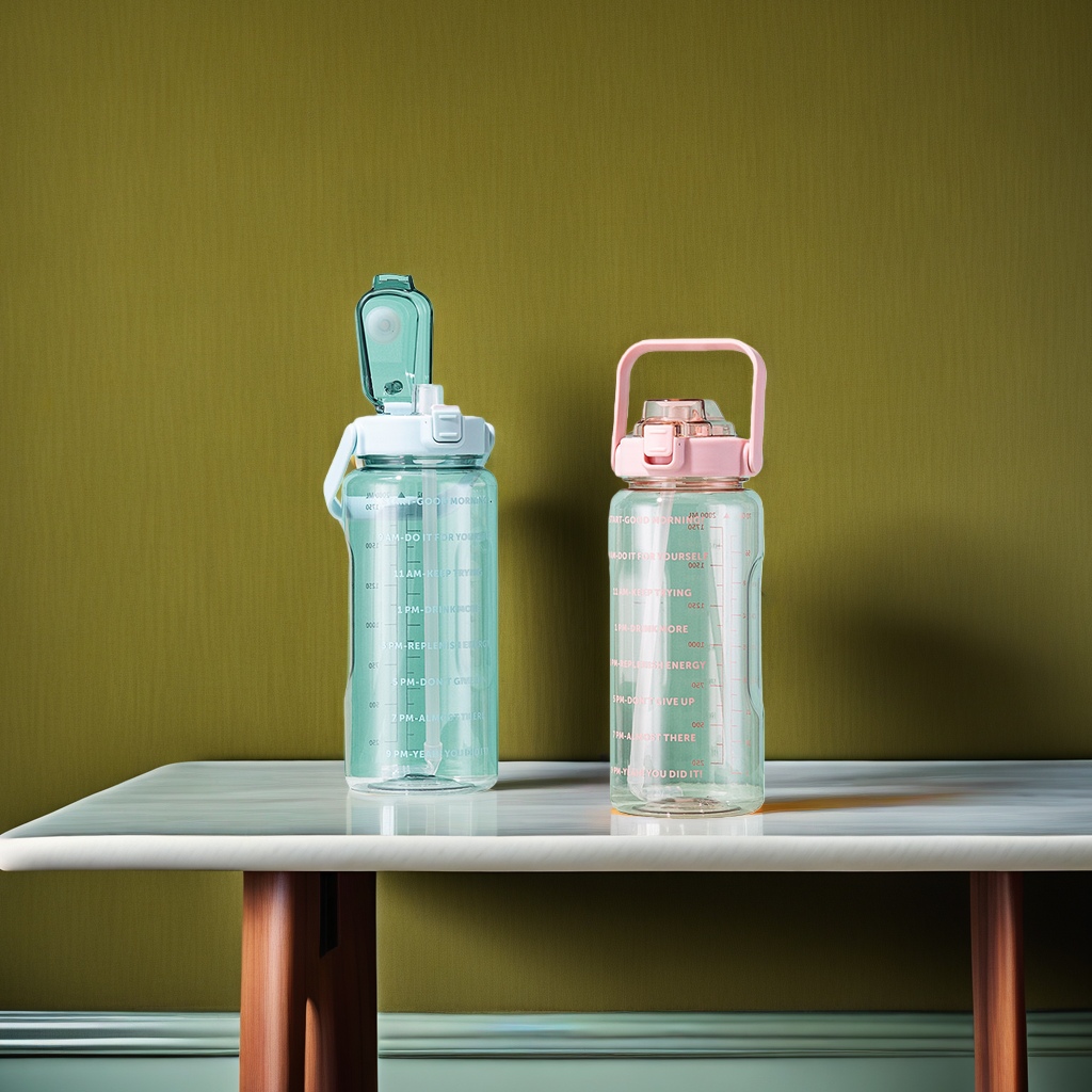Transparent water bottles are portable drinking containers for daily use details Picture