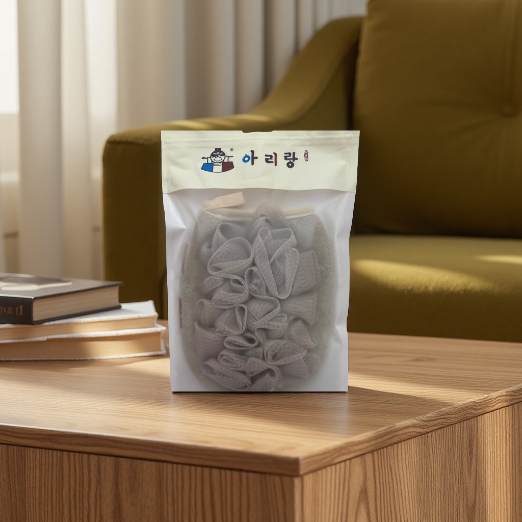 The thickened grey mesh bath flower is specially designed for cleansing and exfoliating beauty salons Specification image