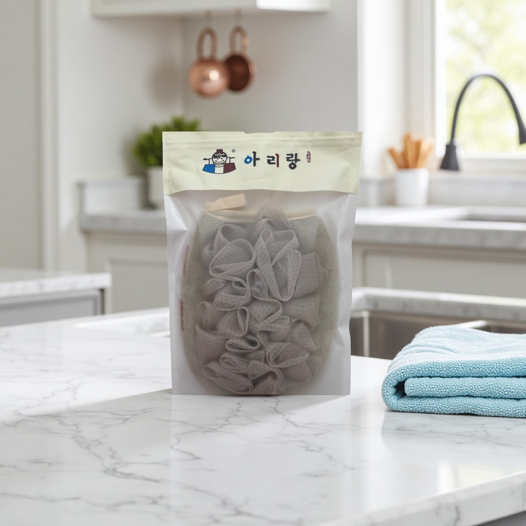 The thickened grey mesh bath flower is specially designed for cleansing and exfoliating beauty salons details Picture