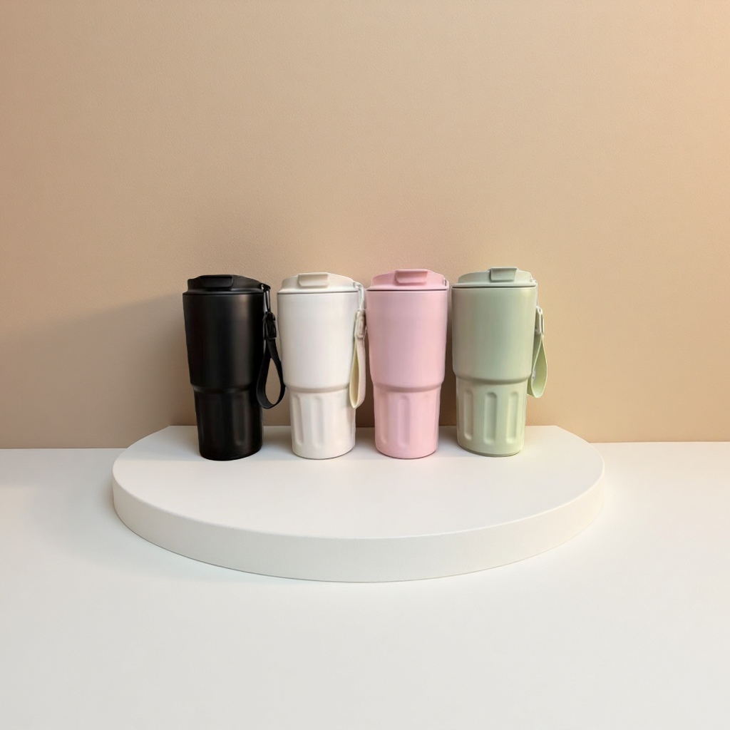 Double-layer stainless steel insulated cup 280ml, heat-insulating and leak-proof, portable for office and home use
