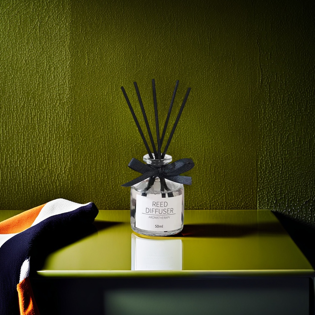 Glass bottle reed diffuser, wooden essential oil diffuser, natural plant fragrance diffuser, flameless diffuser, car diffuser, diffuser