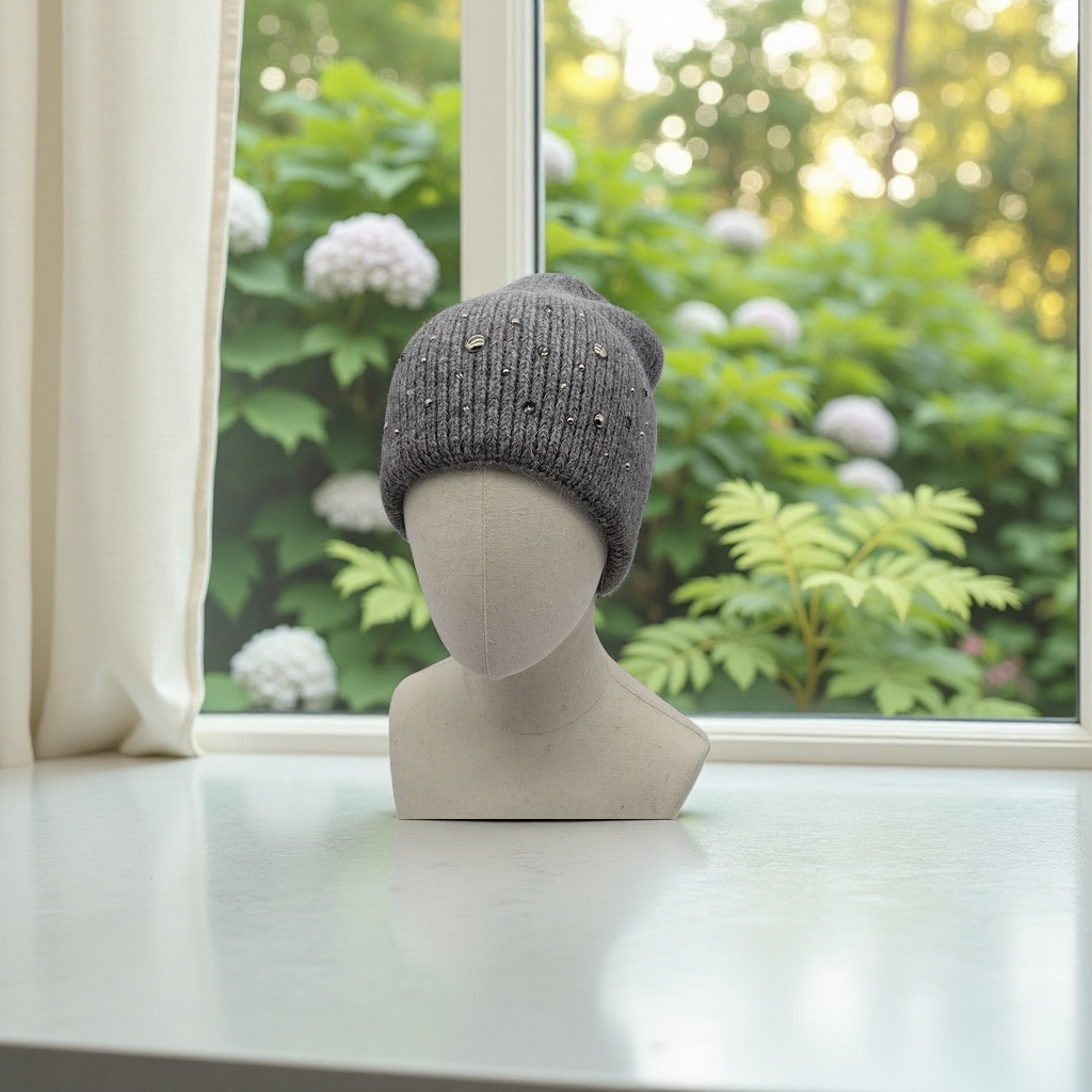 Knitted cap for warmth and thickening, winter woolen cap for both men and women. 155558358 Specification image