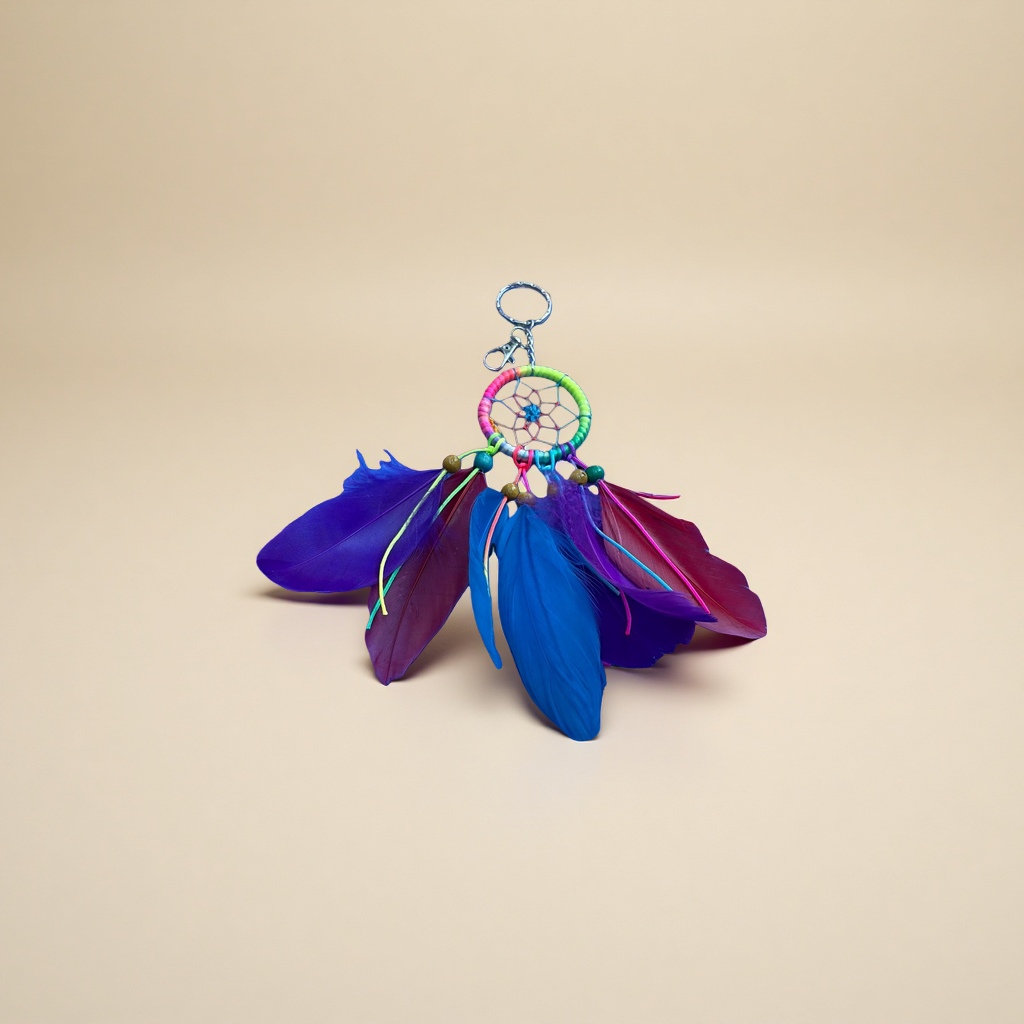 Colorful feather dreamy dreamcatcher pendant decoration, living room and bedroom hanging ornaments Specification image