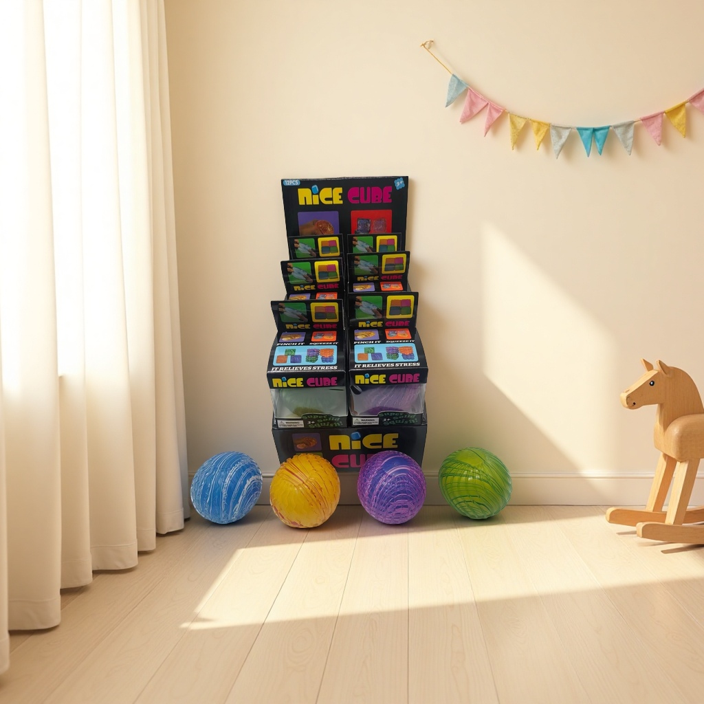 彩色减压球Nice Cube玩具包装盒解压神器放松心情