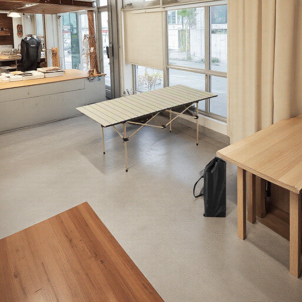 Folding egg roll table, portable small table, home office desk, simple desktop storage table Application Scenario