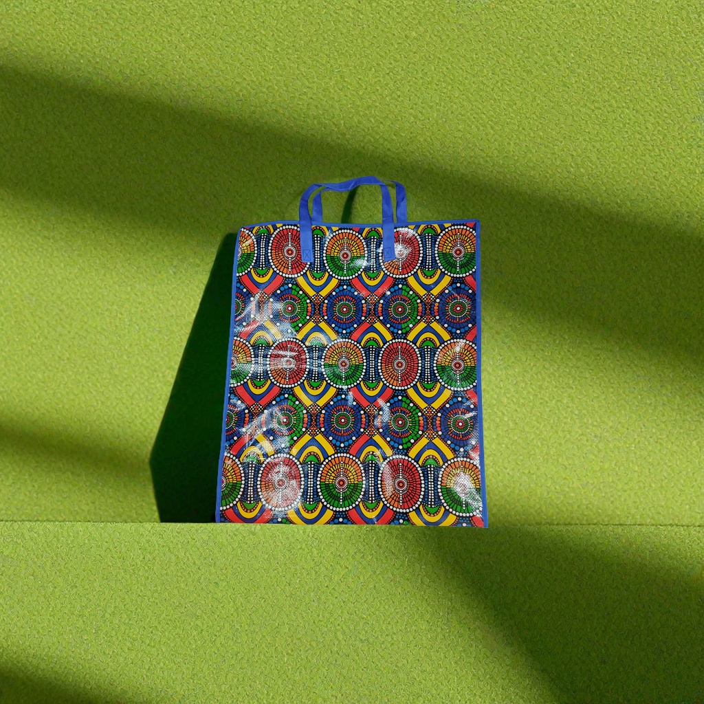 Colorful pattern handbag, fashionable, environmentally friendly and reusable packaging bag. 153509927 Specification image