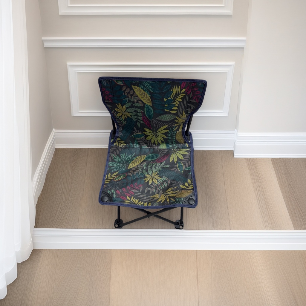 The folding chair is a lightweight and comfortable portable chair for home and outdoor use Specification image