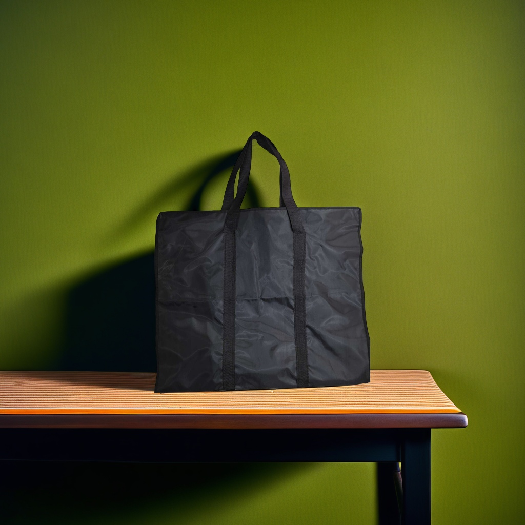 Black hand-held large-capacity canvas shopping bag, simple and versatile for commuting. Commuting 155814042 details Picture