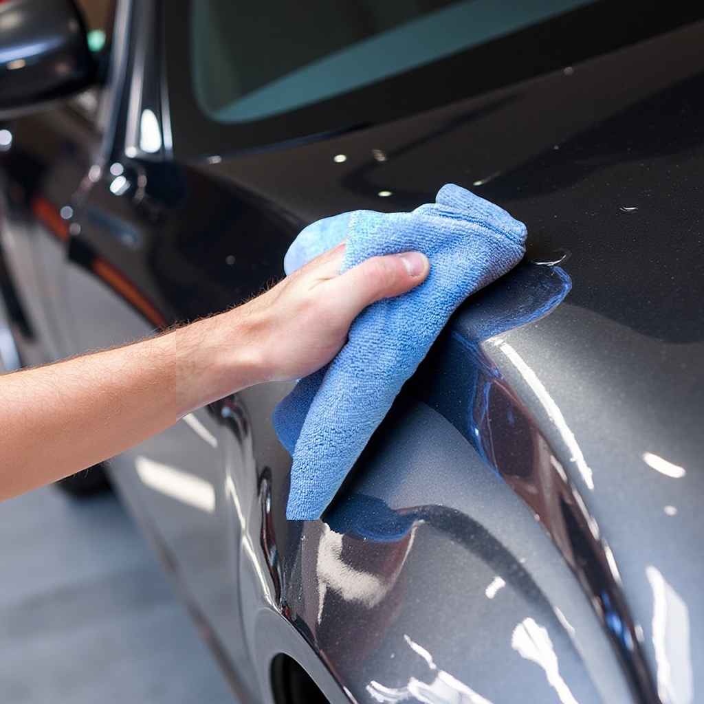 Borderless double-layer microfiber detail towel, multi-functional cleaning cloth, suitable for polishing, waxing, wiping window and glass surfaces. It can be used without water or rinsing and is also suitable for car washing scenarios