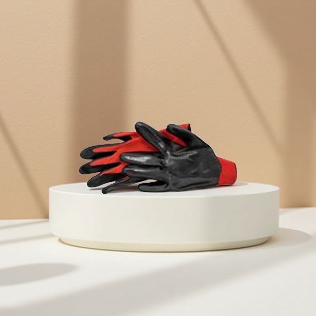Guantes de caucho negro antideslizante resistente al desgaste guantes industriales espesados protección de seguridad y durabilidad