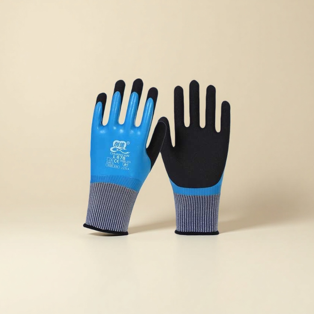 Guantes antideslizantes resistentes al desgaste guantes de trabajo espesados guantes de protección industrial Specification image
