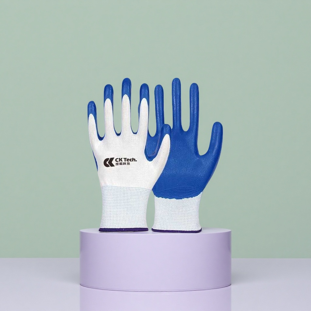 Guantes de goma impregnados de nitrilo antideslizante resistente al desgaste guantes engrosados protección diaria uso industrial Application Scenario