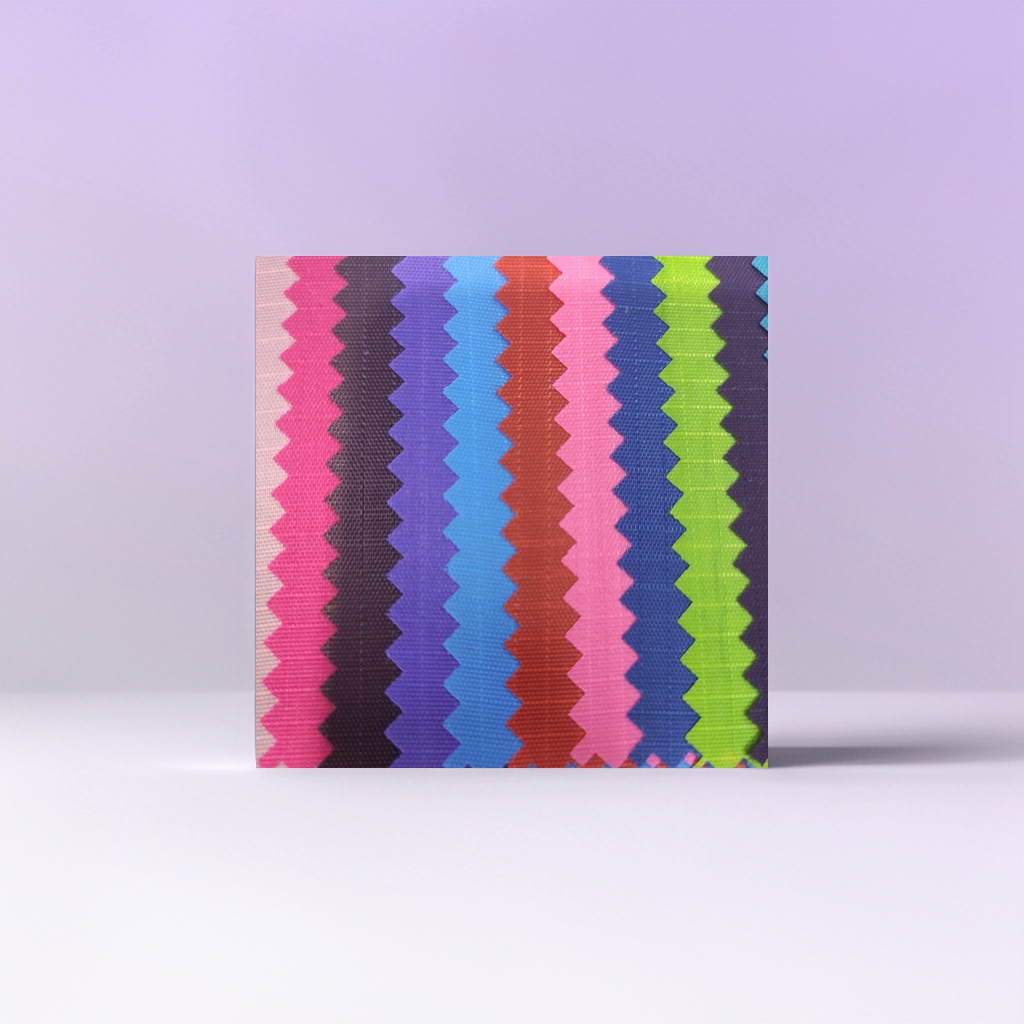The high-quality fabric with colorful sawtooth pattern printing has clear texture, is soft and breathable Application Scenario