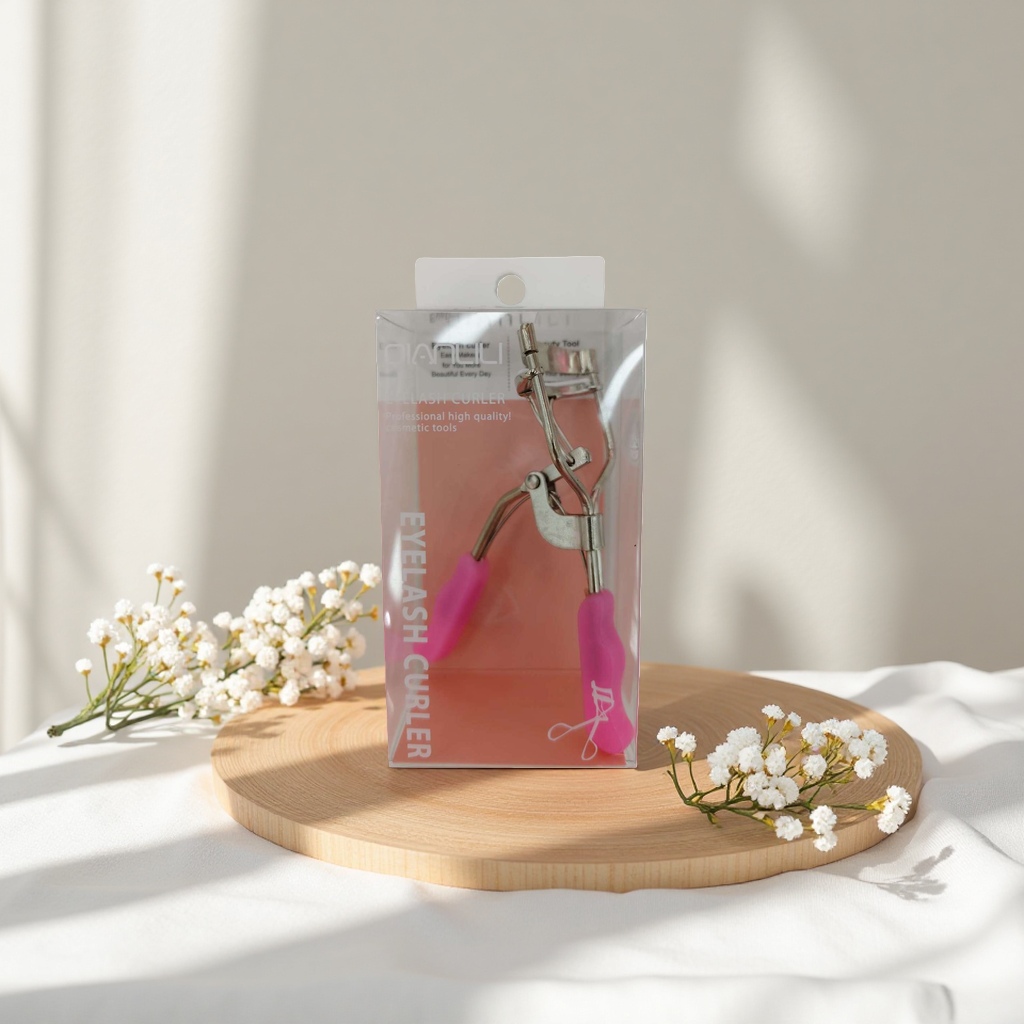 Pink handle eyelash curler, anti-slip, long-lasting and durable beauty tool. 172344251 Specification image