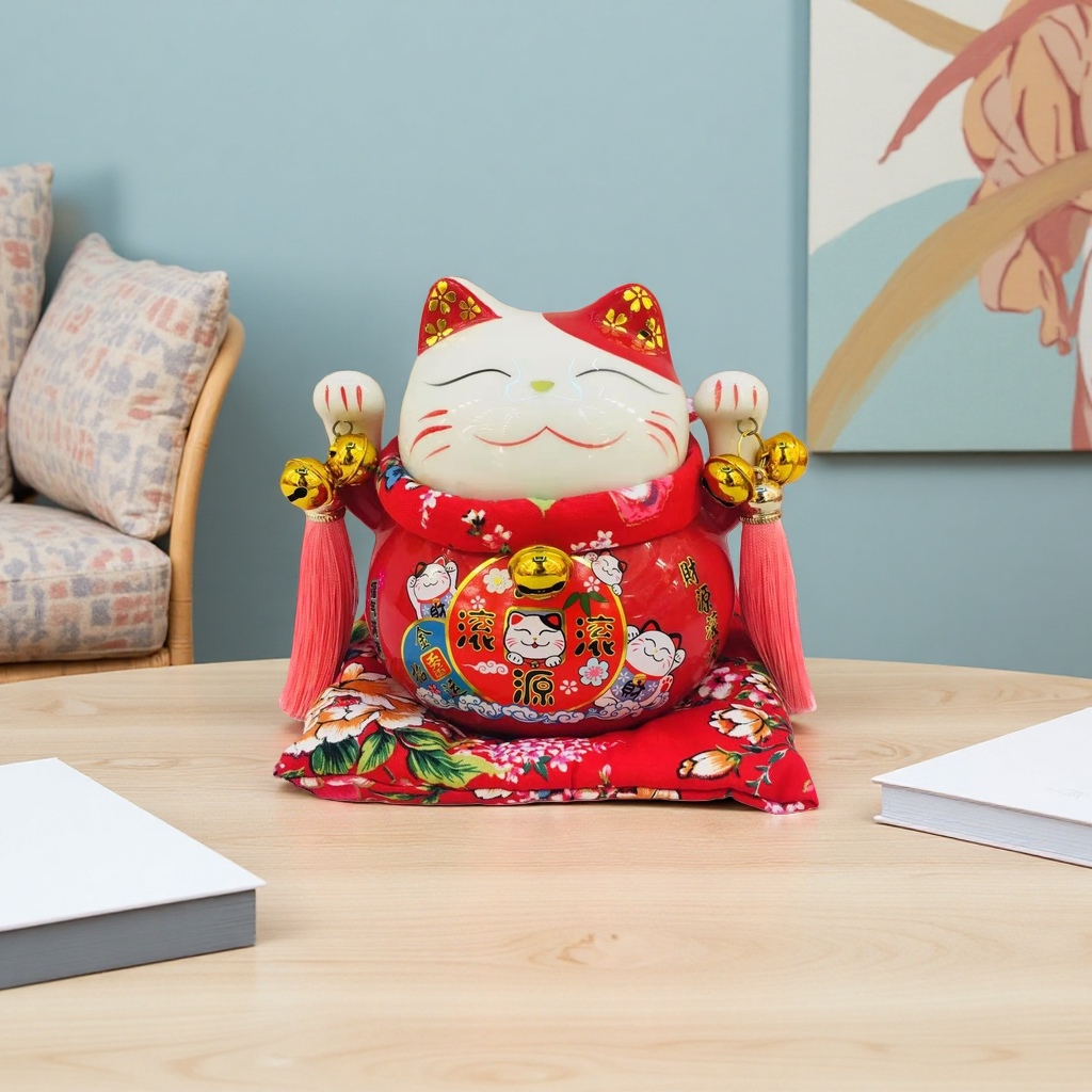 招财猫摆件招财纳福好运守护神家居装饰品