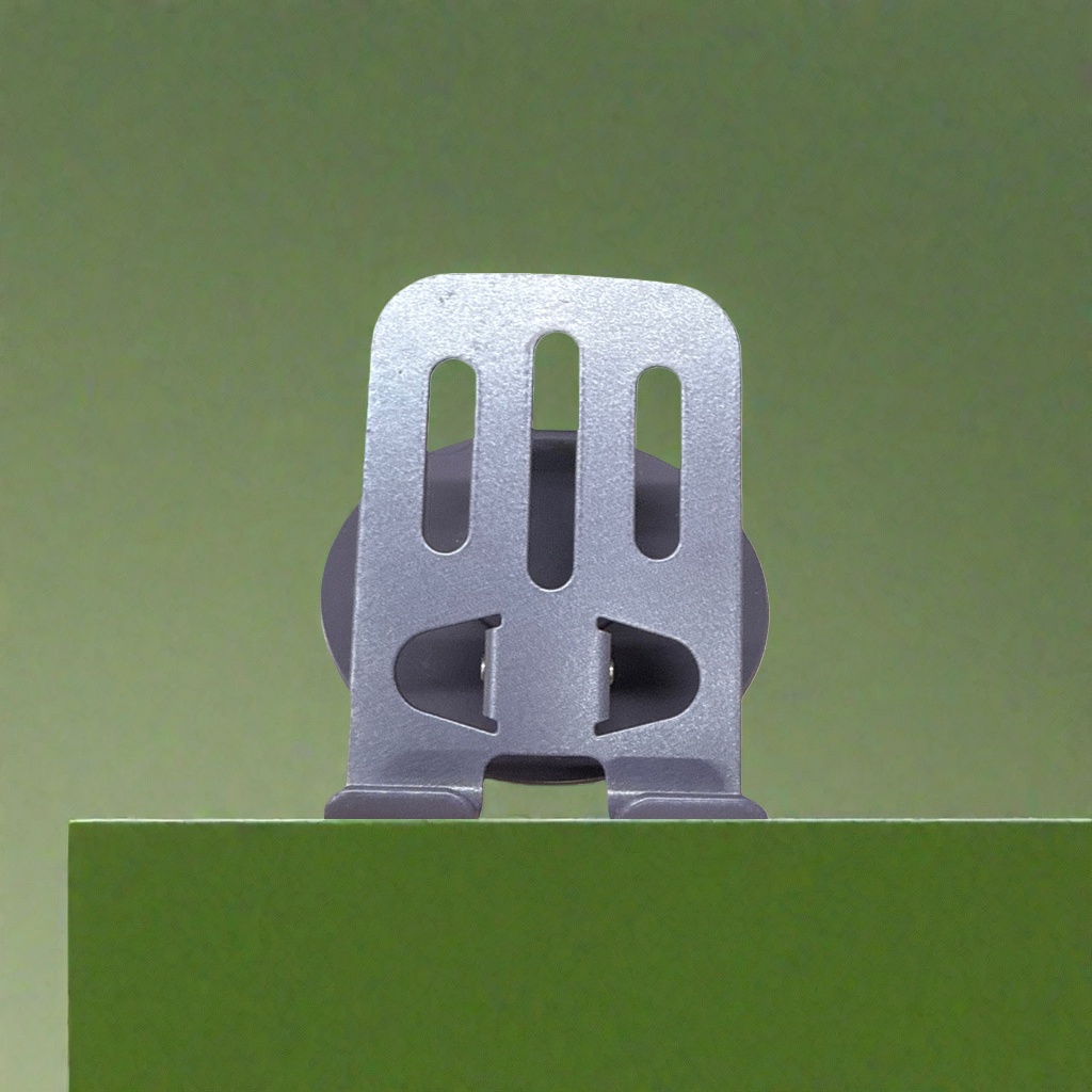 Portable anti-slip metal phone stand with car suction cup and multi-angle adjustment