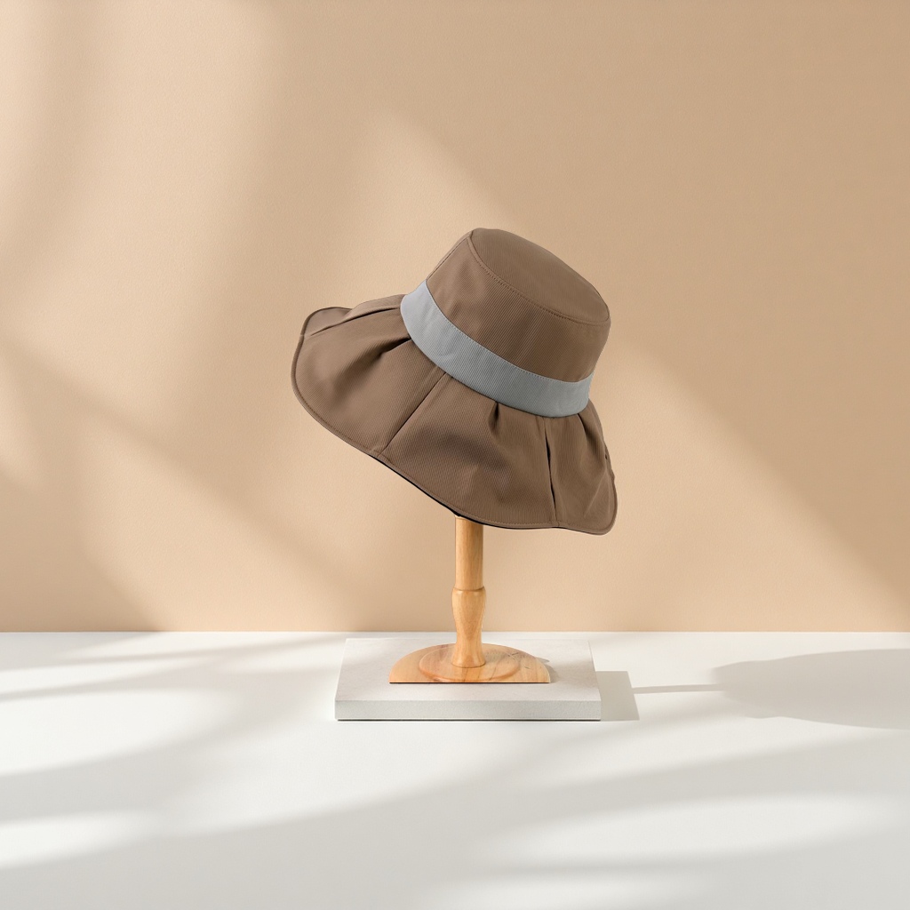 Sun hat, wide-brimmed sun-protective hat, outdoor casual breathable sun-protective hat, straw hat, sun hat details Picture