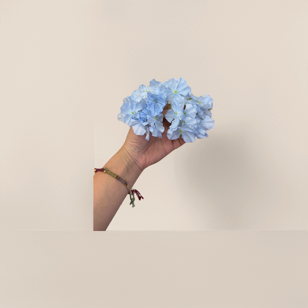 蓝色绣球花干花束装饰花永生花花艺材料花朵