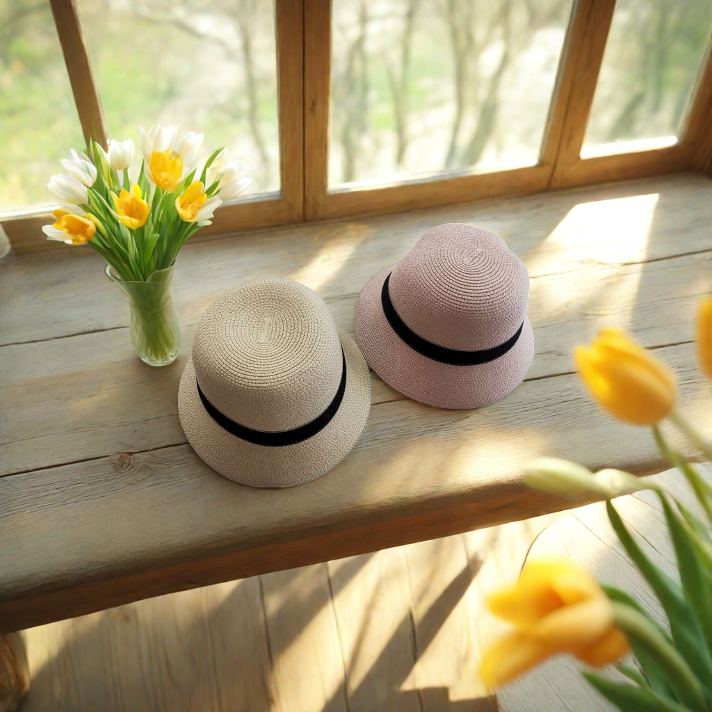 Fashionable and versatile casual hats, straw hats, sun hats, and sun protection hats details Picture