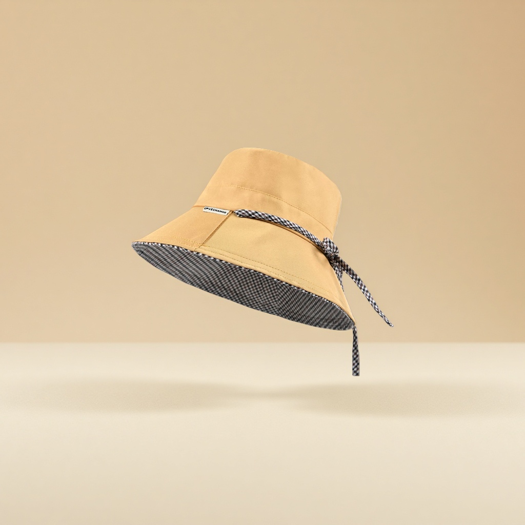 The yellow fisherman's hat is a fashionable and trendy casual sun hat that is suitable for both men and women