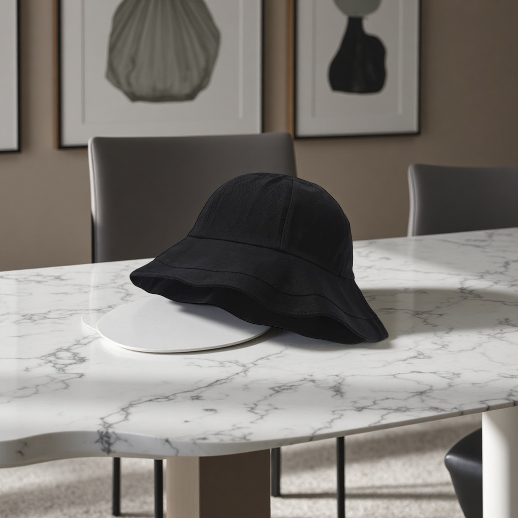 Black fisherman's hat, sun hat, summer breathable casual hat, sun protection hat, summer hat Specification image