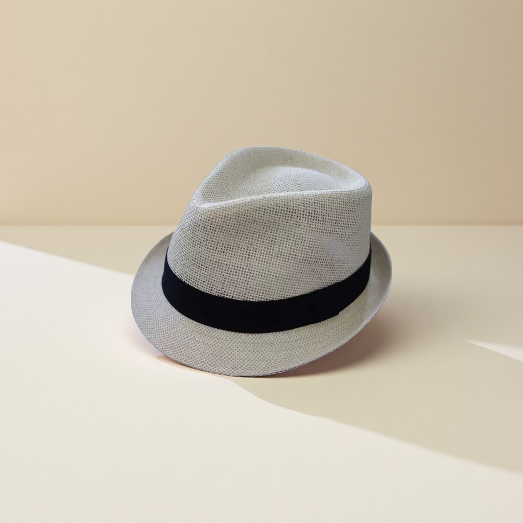 The beige woven top hat is fashionable and versatile. Winter hats are polite, fashionable, trendy and simple Application Scenario