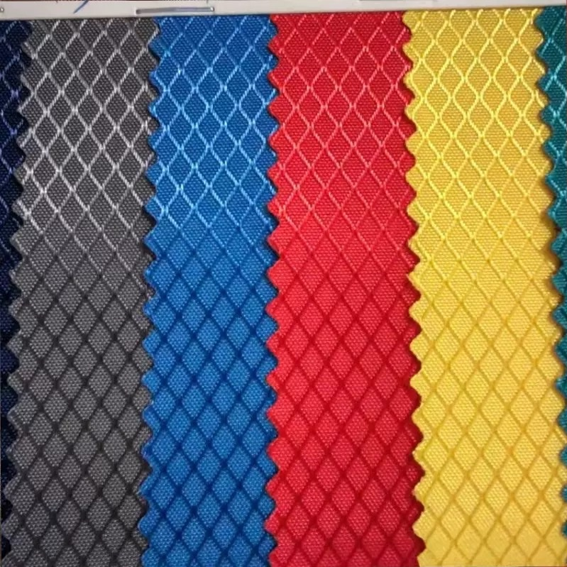 High-quality colored diamond-patterned fabric is available in stock Item Picture