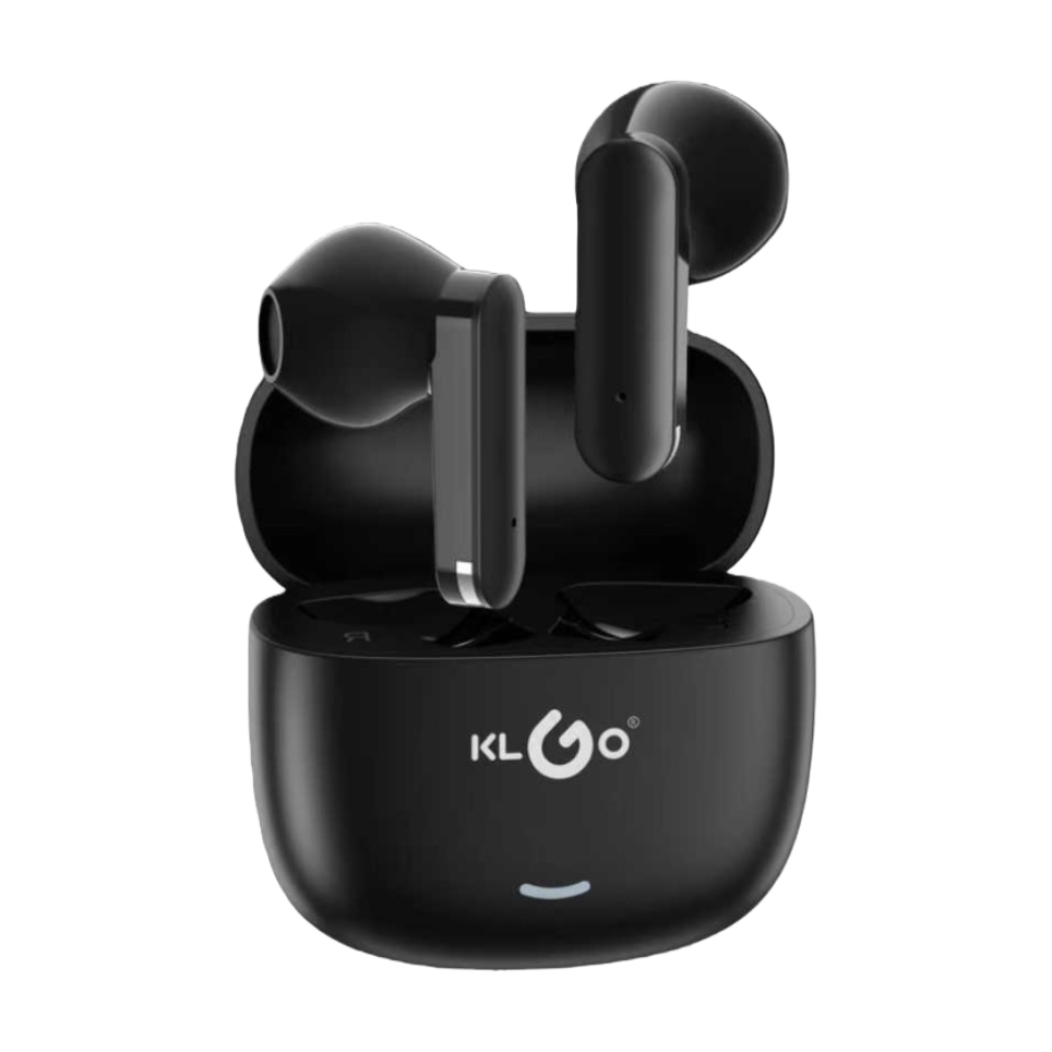 The KLGO wireless headphones feature noise-cancelling Bluetooth 50, high-definition sound quality and long battery life Item Picture