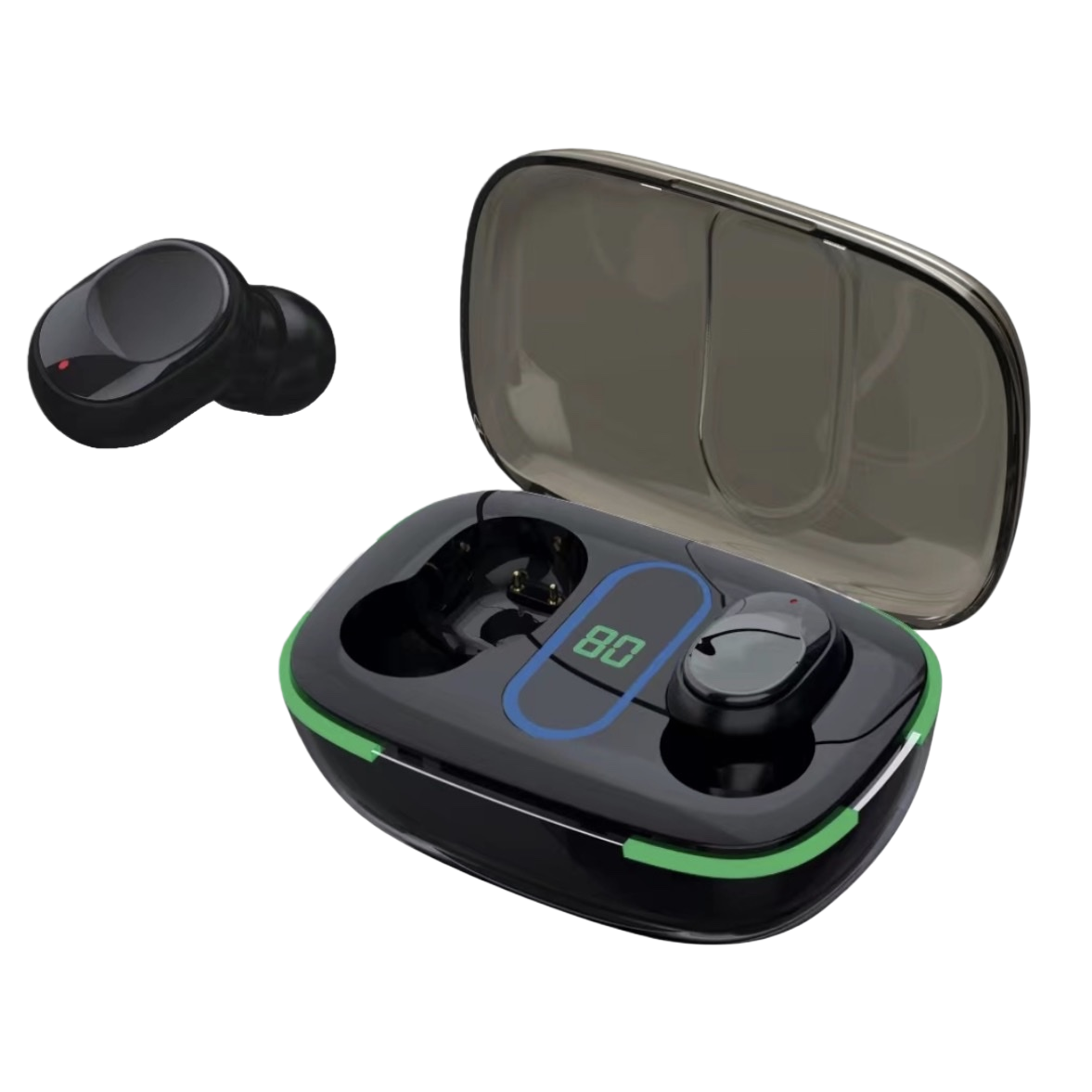 Wireless headphones noise-cancelling Bluetooth 50, high-definition sound quality, long battery life, portable charging case 092839896 Item Picture