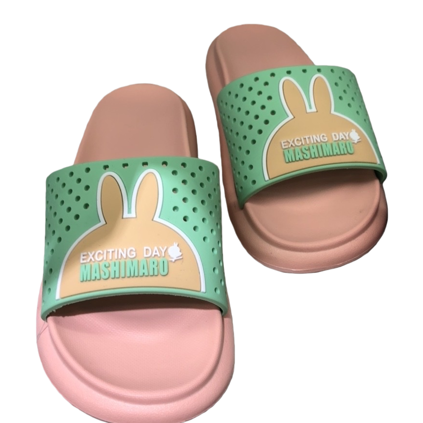 Cute cartoon rabbit pattern slippers for home use with soft soles and anti-slip properties Item Picture