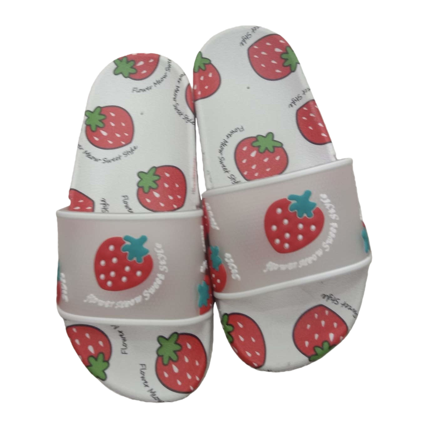 Cute soft-soled strawberry-patterned slippers for indoor anti-slip home use Item Picture