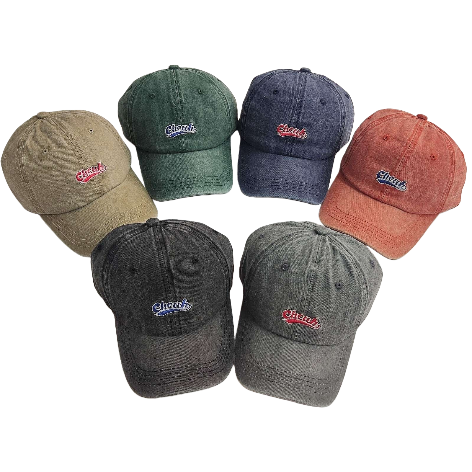 Six-color baseball cap Cicuh embroidered logo set Item Picture