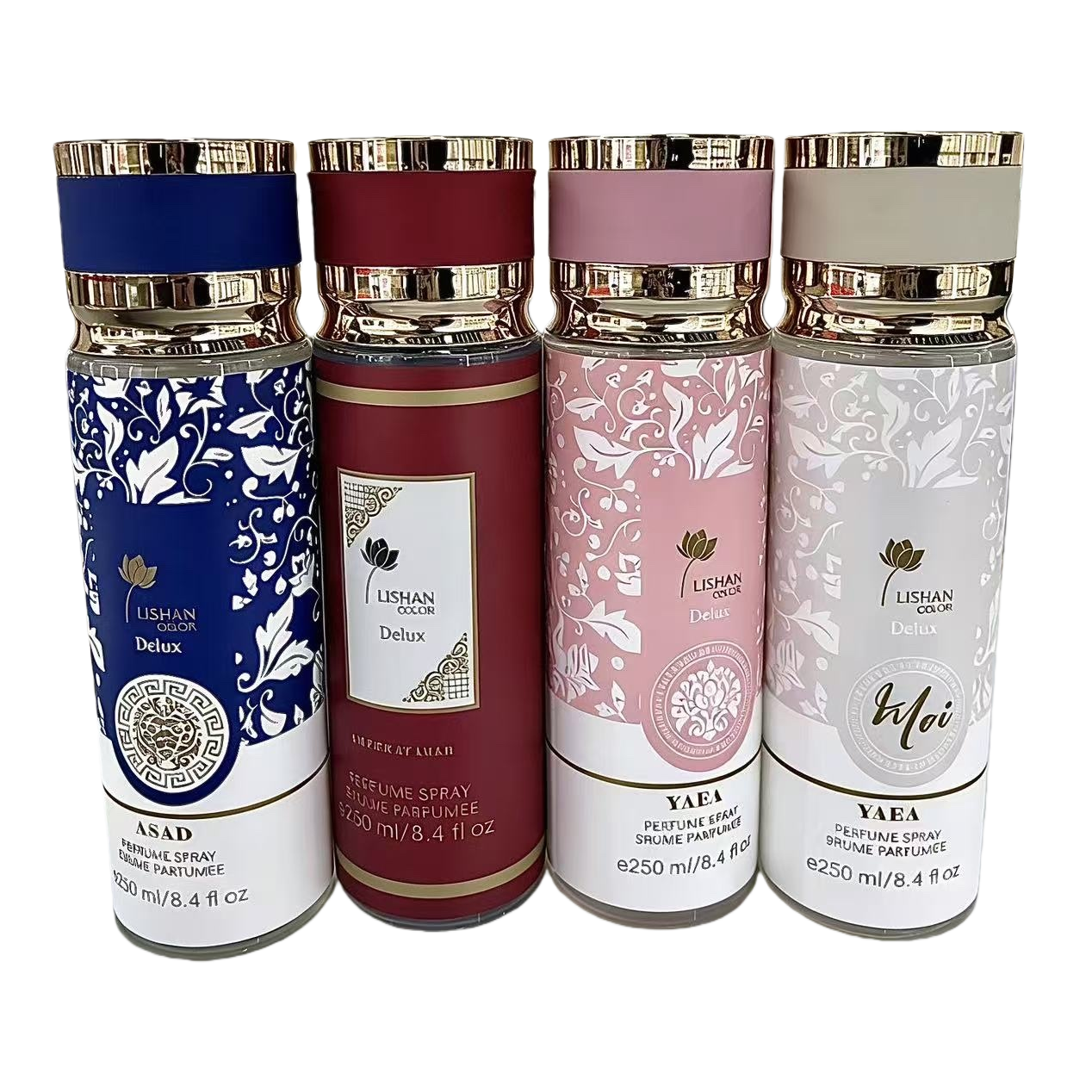 LISHAN OCCOR Delux four perfume spray bottles in colorful design gift box Item Picture