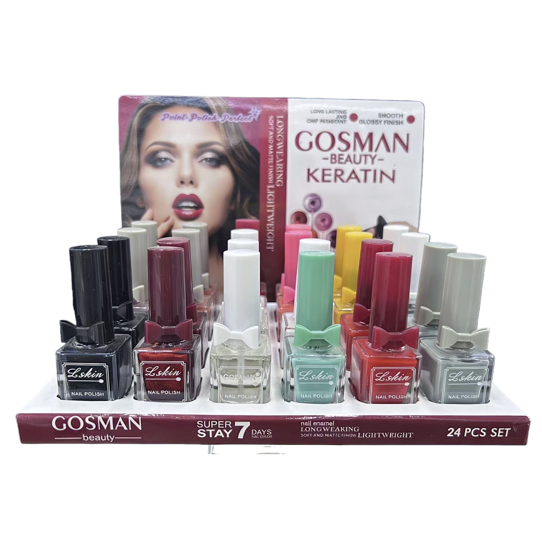 GOSMAN BEAUTY KERATIN 24-piece nail polish set lasts forever without fading Item Picture
