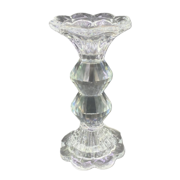 Transparent glass candlesticks, simple home decoration, candle holders, candlestick ornaments, living room and bedroom candlesticks Item Picture