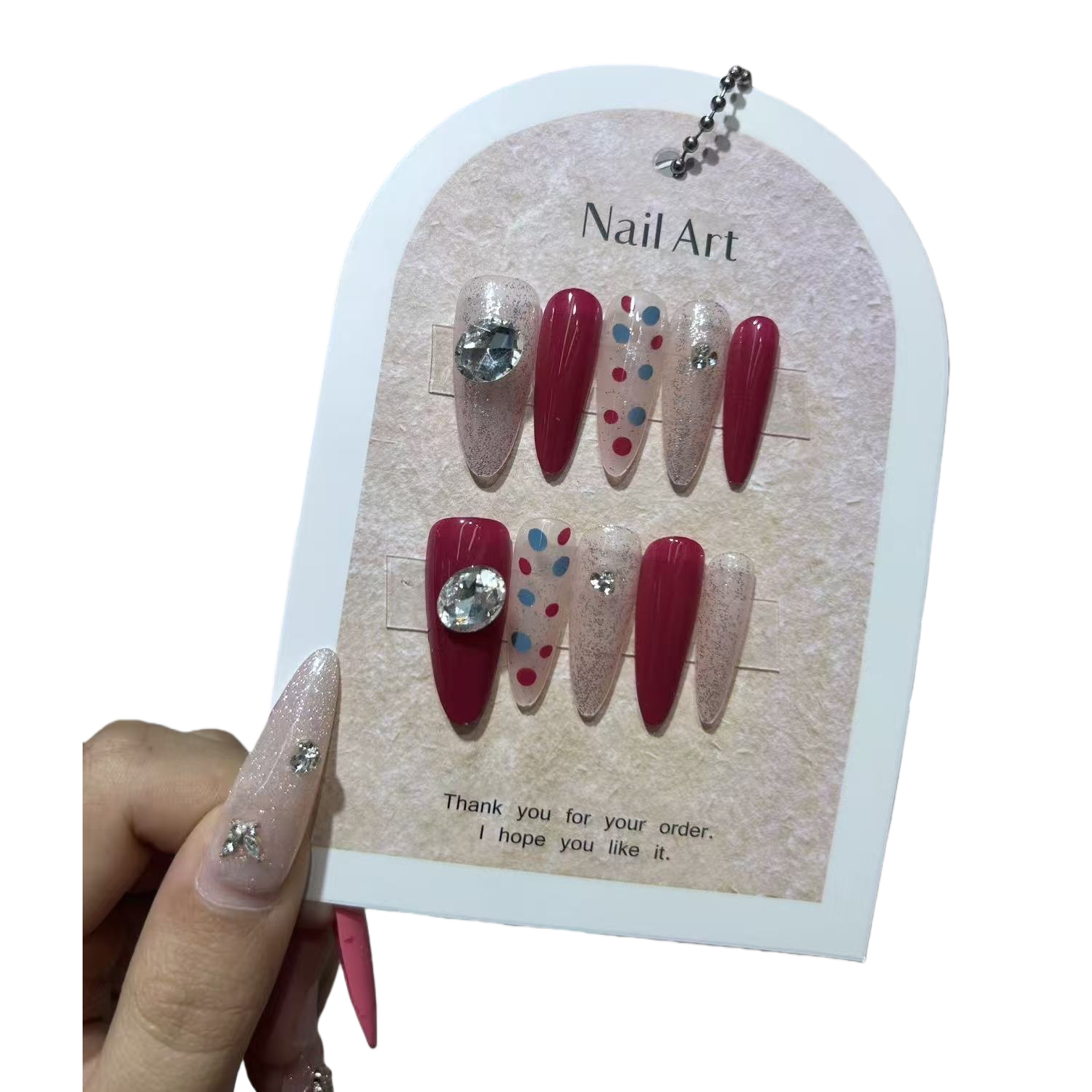 The new design of the detachable nail art false nail set Item Picture