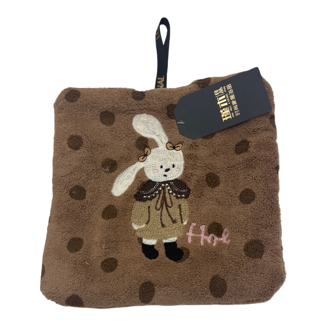 The plush fabric rabbit pattern thickened towel is soft and has good water absorption Item Picture