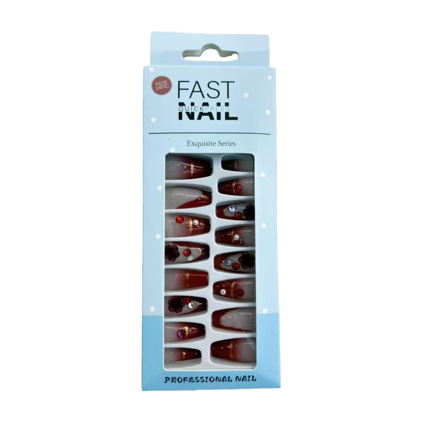 FAST NAIL Quick Nail Set 120 Nail Patches Home Nail Tool Box Item Picture