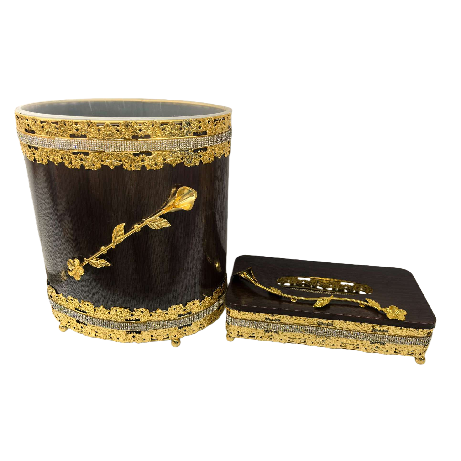 奢华装饰花盆与纸巾盒组合套装家用客厅卧室装饰品150608958白底实物图